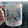 Snowy Owl Personalized Mug, Grand Arctic Majesty Christmas Gift With Custom Name and Date Snowy Owl Personalized Mug, Grand Arctic Majesty Christmas Gift With Custom Name and Date