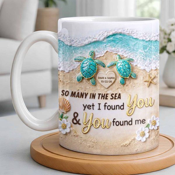 So Many In The Sea, Turtles And Waves Coffee Mug Design - Personalized Custom Coffee Mug - CPL1359_MG So Many In The Sea, Turtles And Waves Coffee Mug Design - Personalized Custom Coffee Mug - CPL1359_MG