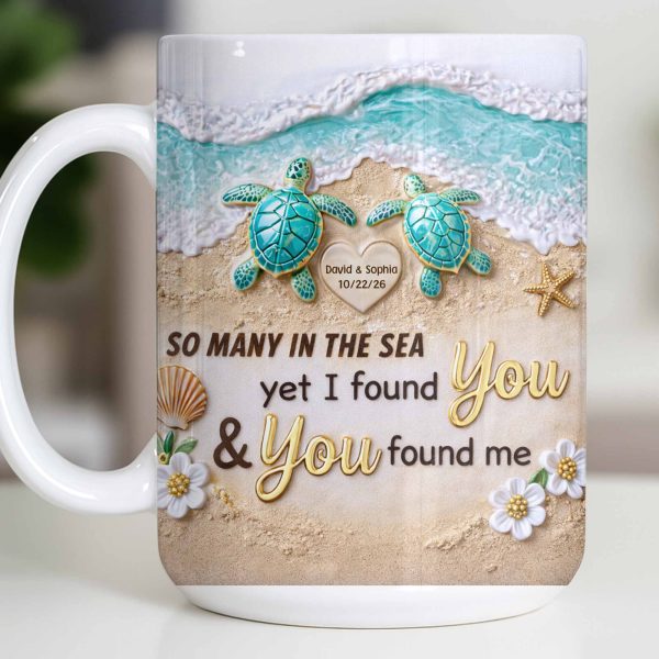 So Many In The Sea, Turtles And Waves Coffee Mug Design - Personalized Custom Coffee Mug - CPL1359_MG So Many In The Sea, Turtles And Waves Coffee Mug Design - Personalized Custom Coffee Mug - CPL1359_MG