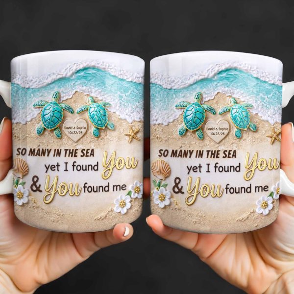 So Many In The Sea, Turtles And Waves Coffee Mug Design - Personalized Custom Coffee Mug - CPL1359_MG So Many In The Sea, Turtles And Waves Coffee Mug Design - Personalized Custom Coffee Mug - CPL1359_MG