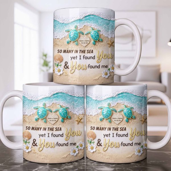So Many In The Sea, Turtles And Waves Coffee Mug Design - Personalized Custom Coffee Mug - CPL1359_MG So Many In The Sea, Turtles And Waves Coffee Mug Design - Personalized Custom Coffee Mug - CPL1359_MG