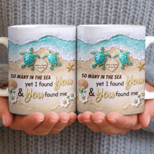 So Many In The Sea, Turtles And Waves Coffee Mug Design - Personalized Custom Coffee Mug - CPL1359_MG So Many In The Sea, Turtles And Waves Coffee Mug Design - Personalized Custom Coffee Mug - CPL1359_MG