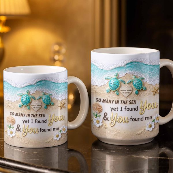 So Many In The Sea, Turtles And Waves Coffee Mug Design - Personalized Custom Coffee Mug - CPL1359_MG So Many In The Sea, Turtles And Waves Coffee Mug Design - Personalized Custom Coffee Mug - CPL1359_MG