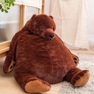 Soft Brown Teddy Bear Plush Pillow 40cm