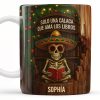 Solo Una Calaca Que Ama Los Libros With Books And Sombrero - Personalized Custom Coffee Mug - BLV010_MG Solo Una Calaca Que Ama Los Libros With Books And Sombrero - Personalized Custom Coffee Mug - BLV010_MG