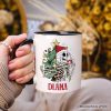 Sorta Merry Christmas Skeleton Personalized Mug, Sarcastic Holiday Gift with Custom Name Sorta Merry Christmas Skeleton Personalized Mug, Sarcastic Holiday Gift with Custom Name