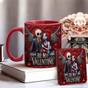 Spooky Be My Valentine - Personalized Accent Mug - Gift For Couples, Movie Fans | NL122
