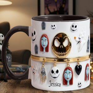 Spooky Characters - Personalized Accent Mug - Gift For Movie Fans NL122