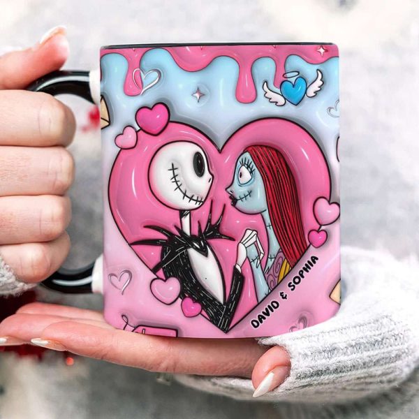 Spooky Love - Personalized 3D Inflated Effect Accent Mug - Gift For Couple, Valentine, Christmas HH01 Spooky Love - Personalized 3D Inflated Effect Accent Mug - Gift For Couple, Valentine, Christmas HH01