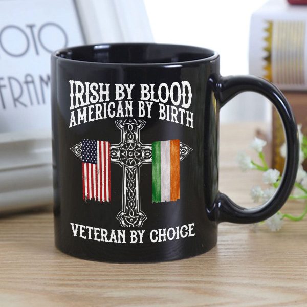St. Patrick's Day Irish By Blood American By Birth Personalized Mug, Customize Title
