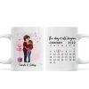 Standing Doll Couple Kissing Personalized Mug - Gift For Him Gift For Her