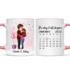 Standing Doll Couple Kissing Personalized Mug - Gift For Him Gift For Her