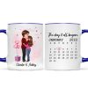 Standing Doll Couple Kissing Personalized Mug - Gift For Him Gift For Her