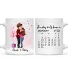 Standing Doll Couple Kissing Personalized Mug - Gift For Him Gift For Her