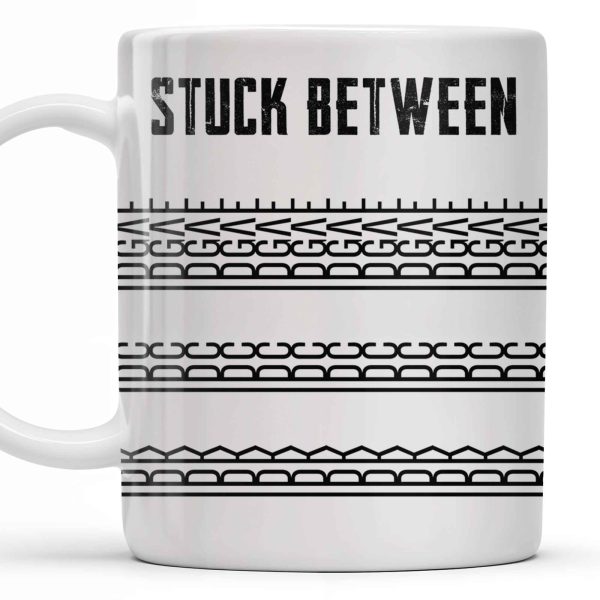 Stuck Between With Chain Link Patterns - Personalized Custom Coffee Mug - FAM384_MG Stuck Between With Chain Link Patterns - Personalized Custom Coffee Mug - FAM384_MG