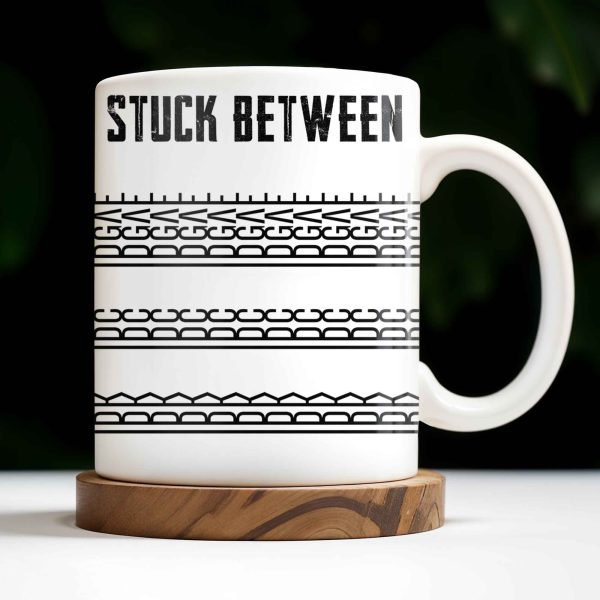 Stuck Between With Chain Link Patterns - Personalized Custom Coffee Mug - FAM384_MG Stuck Between With Chain Link Patterns - Personalized Custom Coffee Mug - FAM384_MG