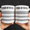 Stuck Between With Chain Link Patterns - Personalized Custom Coffee Mug - FAM384_MG Stuck Between With Chain Link Patterns - Personalized Custom Coffee Mug - FAM384_MG