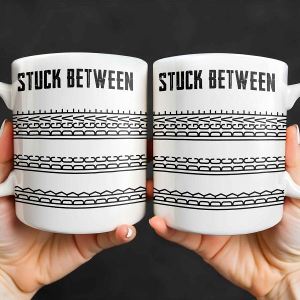 Stuck Between With Chain Link Patterns - Personalized Custom Coffee Mug - FAM384_MG Stuck Between With Chain Link Patterns - Personalized Custom Coffee Mug - FAM384_MG