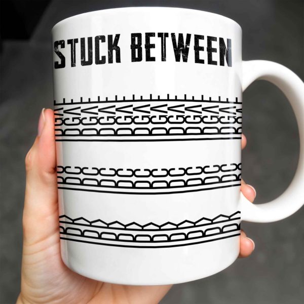 Stuck Between With Chain Link Patterns - Personalized Custom Coffee Mug - FAM384_MG Stuck Between With Chain Link Patterns - Personalized Custom Coffee Mug - FAM384_MG