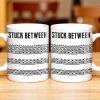 Stuck Between With Chain Link Patterns - Personalized Custom Coffee Mug - FAM384_MG Stuck Between With Chain Link Patterns - Personalized Custom Coffee Mug - FAM384_MG
