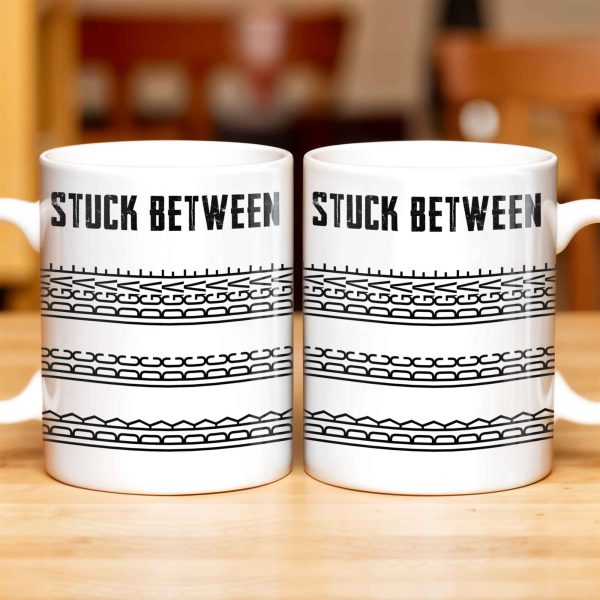 Stuck Between With Chain Link Patterns - Personalized Custom Coffee Mug - FAM384_MG Stuck Between With Chain Link Patterns - Personalized Custom Coffee Mug - FAM384_MG