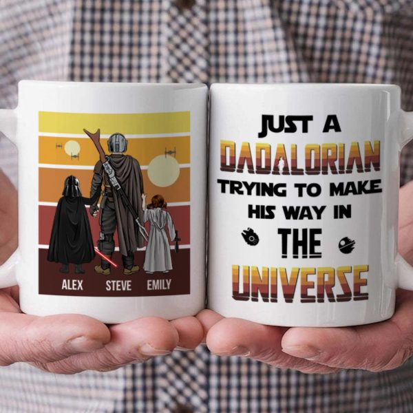 Stwa Just A Dadalorian Try To Make His Way In The Universe - Gift For Father's Day - Personalized Ceramic Mug Stwa Just A Dadalorian Try To Make His Way In The Universe - Gift For Father's Day - Personalized Ceramic Mug
