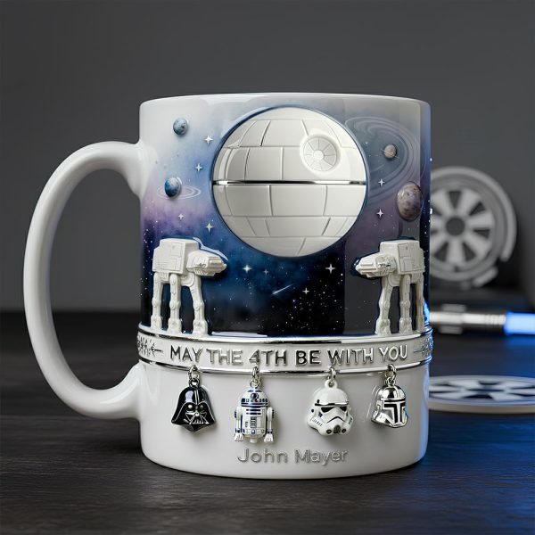 Stwa May The 4th Be With You - Personalized White Mug - Gift For Fan Movies HH01 Stwa May The 4th Be With You - Personalized White Mug - Gift For Fan Movies HH01