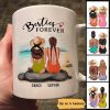 Summer Besties Best Friends In Bikini Back View Sitting On Beach Personalized Mug