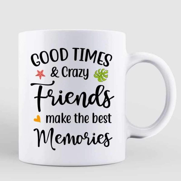 Summer Girls Pattern Dresses Besties Personalized Mug