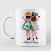 Summer Girls Pattern Dresses Besties Personalized Mug