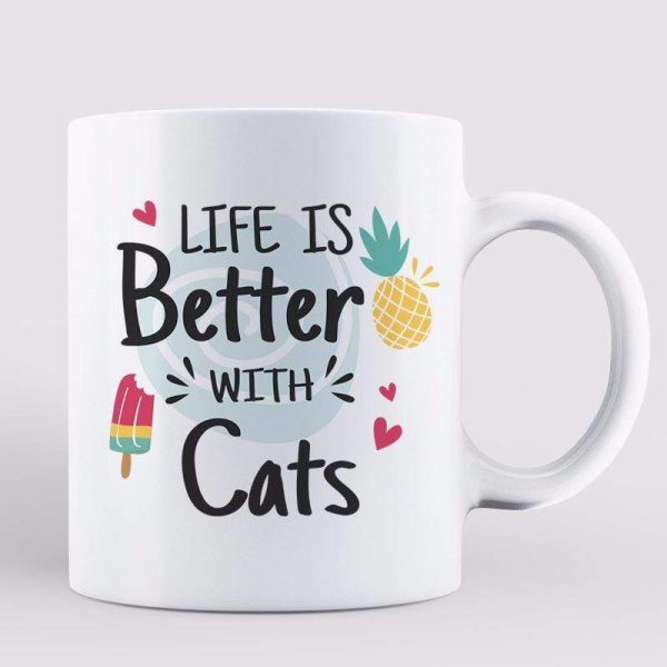 Summer Life Is Better With Cats Personalized Mug
