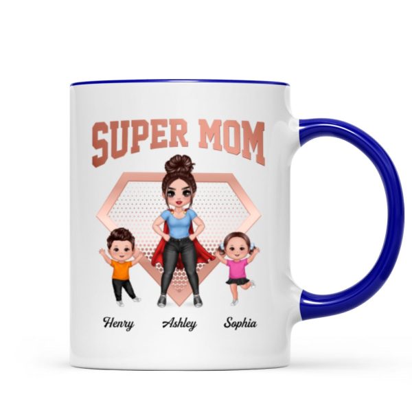 Super Mom Doll Mom & Doll Kids Personalized Mug