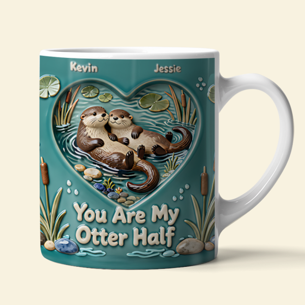 Sweet Otter Couple Coffee Mug - Personalized Gift For Couples 03NATA200126 Sweet Otter Couple Coffee Mug - Personalized Gift For Couples 03NATA200126