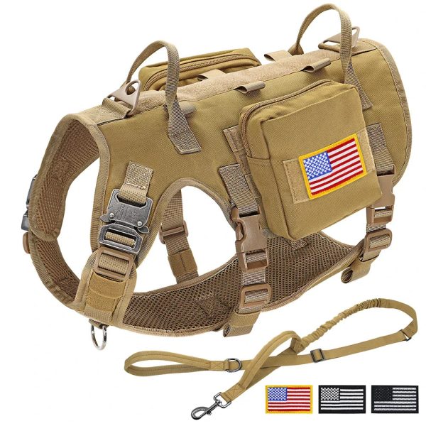 Tactical Military Dog Harness Set - Vest, Leash, Pouches Tactical Military Dog Harness Set - Vest, Leash, Pouches