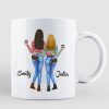 Tall Girl Short Girl Best Friends Personalized Mug