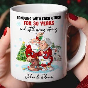 Tangle With Each Other And Still Go Strong-Personalized Coffee Mug-Christmas Gift For Old Couple