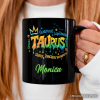 Taurus Graffiti Zodiac Personalized Mug, Street Style Astrology Horoscope Gift with Custom Name Taurus Graffiti Zodiac Personalized Mug, Street Style Astrology Horoscope Gift with Custom Name
