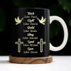 Teach Like Paul, Fight Like David, Build Like Noah, Cross and Dove - Personalized Custom Coffee Mug - FTH070_MG Teach Like Paul, Fight Like David, Build Like Noah, Cross and Dove - Personalized Custom Coffee Mug - FTH070_MG