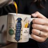 Teacher Since 2025, Pi=3.14 Necktie, Shirt, Pencil, Brush, Mathematical Equations - Personalized Custom Coffee Mug - TEACH001_MG
