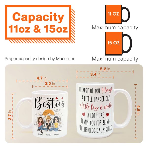 Thank For Being My Unbiological Sister - Personalized Mug Thank For Being My Unbiological Sister - Personalized Mug