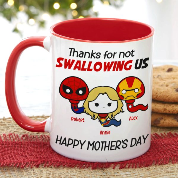 Thank Mom For Not Swallowing Us - Personalized Coffee Mug - Mother's Gift 04nahn100223