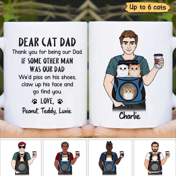 Thank You Cat Dad Backpack Personalized Mug Thank You Cat Dad Backpack Personalized Mug