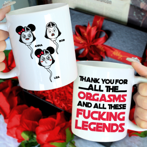 Thank You For All The Orgasms Personalized Mug, Couple Gift