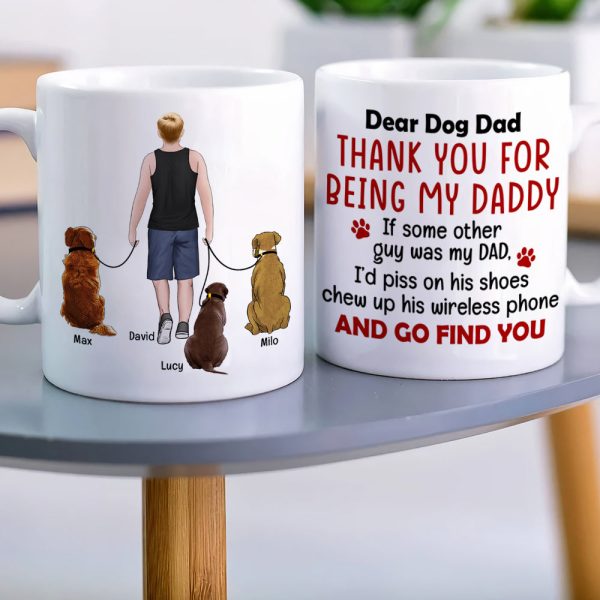 Thank You For Being My Daddy- Gift For Dog Lover- Gift For Dad- Personalized Coffee Mug- Dog Dad Mug Thank You For Being My Daddy- Gift For Dog Lover- Gift For Dad- Personalized Coffee Mug- Dog Dad Mug