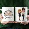 Thank You For Being My Emotional Support Coworker Gift For Colleagues Personalized Mug