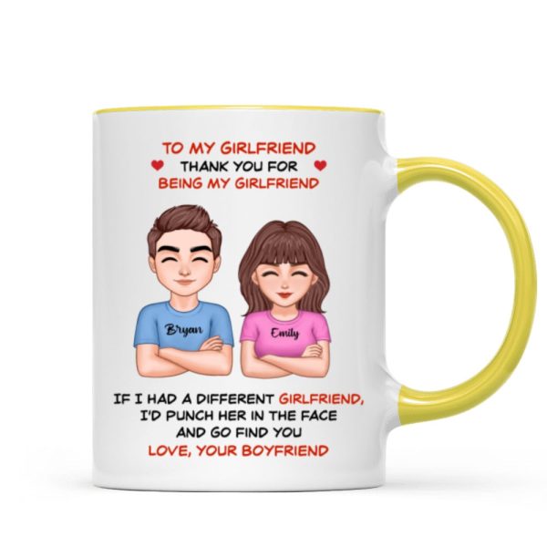 Thank You For Being My Girlfriend Boyfriend Husband Wife Funny Personalized Mug
