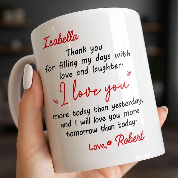 Thank You For Filling My Days With Hearts - Personalized Custom Coffee Mug - CPL1374_MG Thank You For Filling My Days With Hearts - Personalized Custom Coffee Mug - CPL1374_MG