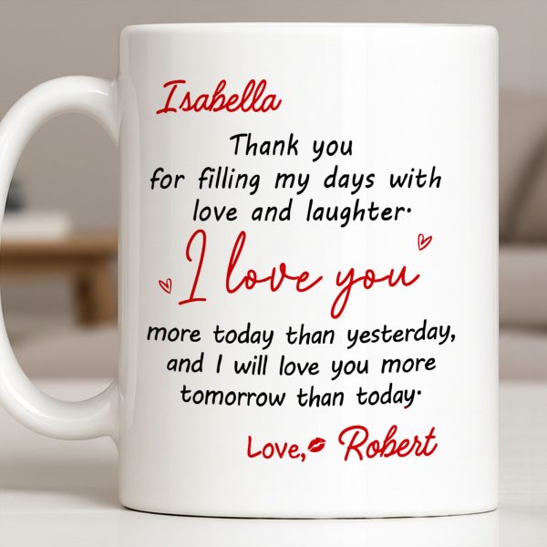 Thank You For Filling My Days With Hearts - Personalized Custom Coffee Mug - CPL1374_MG Thank You For Filling My Days With Hearts - Personalized Custom Coffee Mug - CPL1374_MG