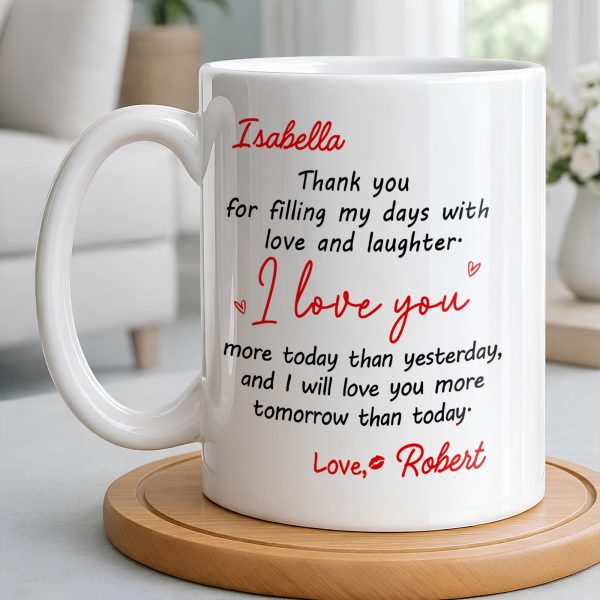 Thank You For Filling My Days With Hearts - Personalized Custom Coffee Mug - CPL1374_MG Thank You For Filling My Days With Hearts - Personalized Custom Coffee Mug - CPL1374_MG