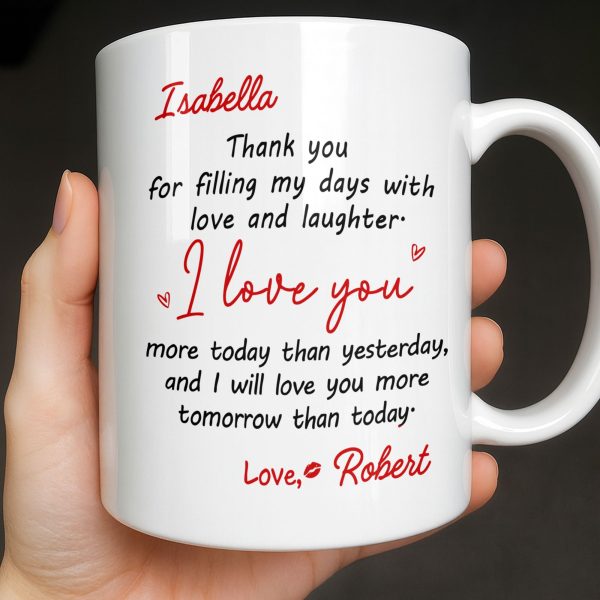 Thank You For Filling My Days With Hearts - Personalized Custom Coffee Mug - CPL1374_MG Thank You For Filling My Days With Hearts - Personalized Custom Coffee Mug - CPL1374_MG